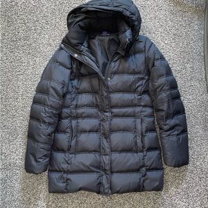 Land’s End Women’s Down Fill Winter Jacket Black Size Small